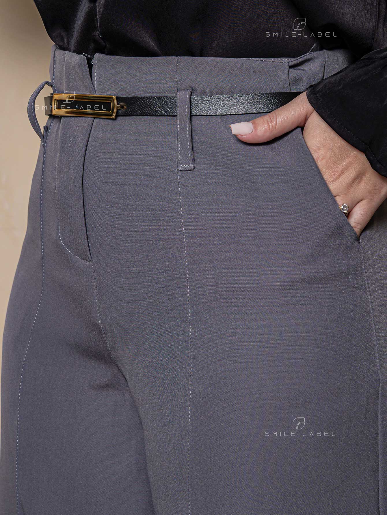 Calça Pantalona Feminina Alfaiataria Anastácia com Bolso