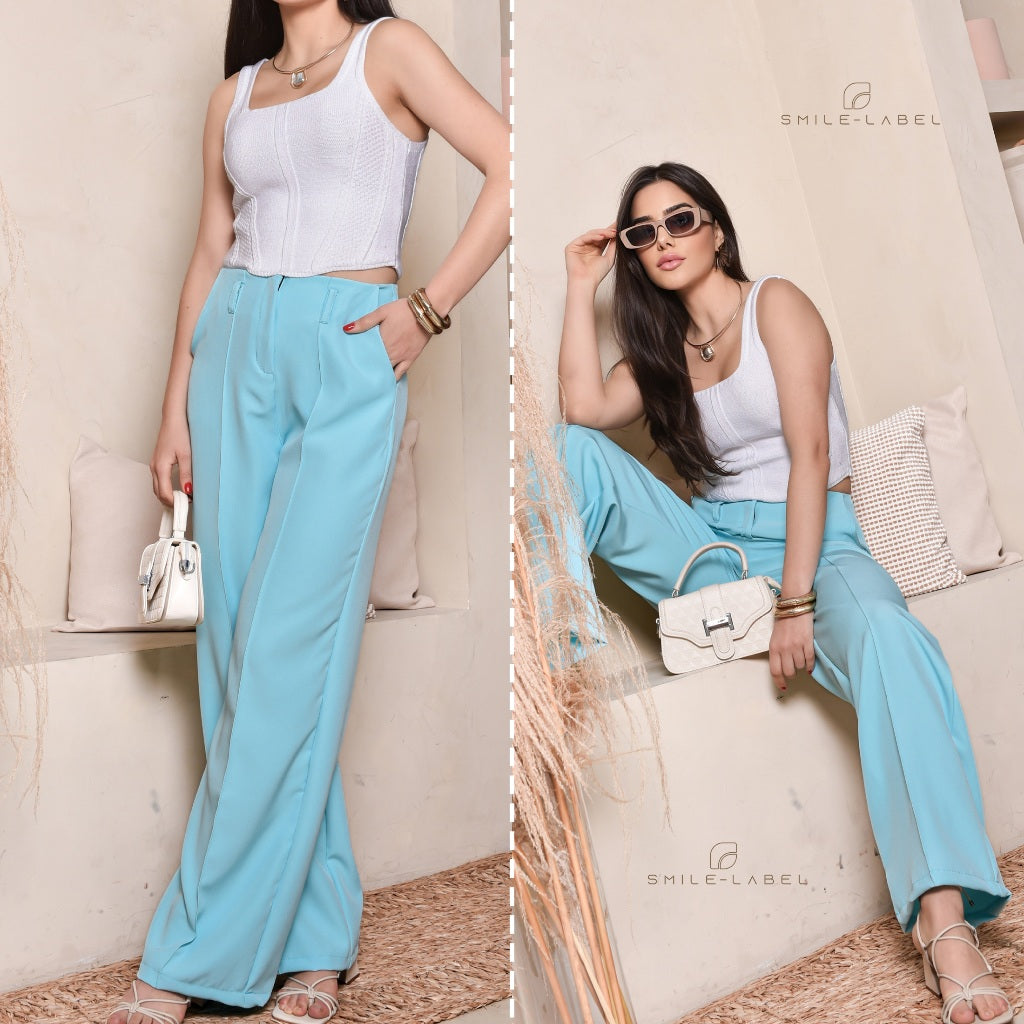 Calça Pantalona Feminina Alfaiataria Anastácia com Bolso